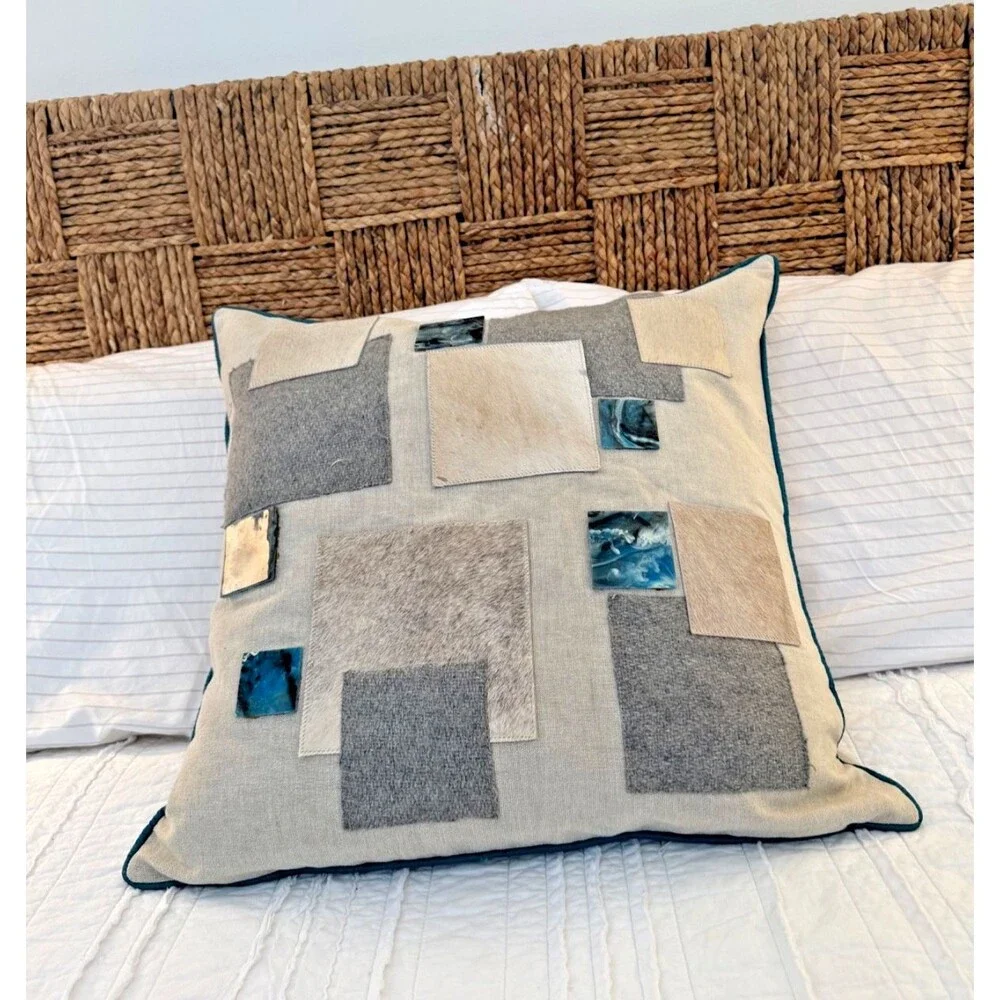 2 Auskin Cowhide Cotton Wool Pillow Covers 20